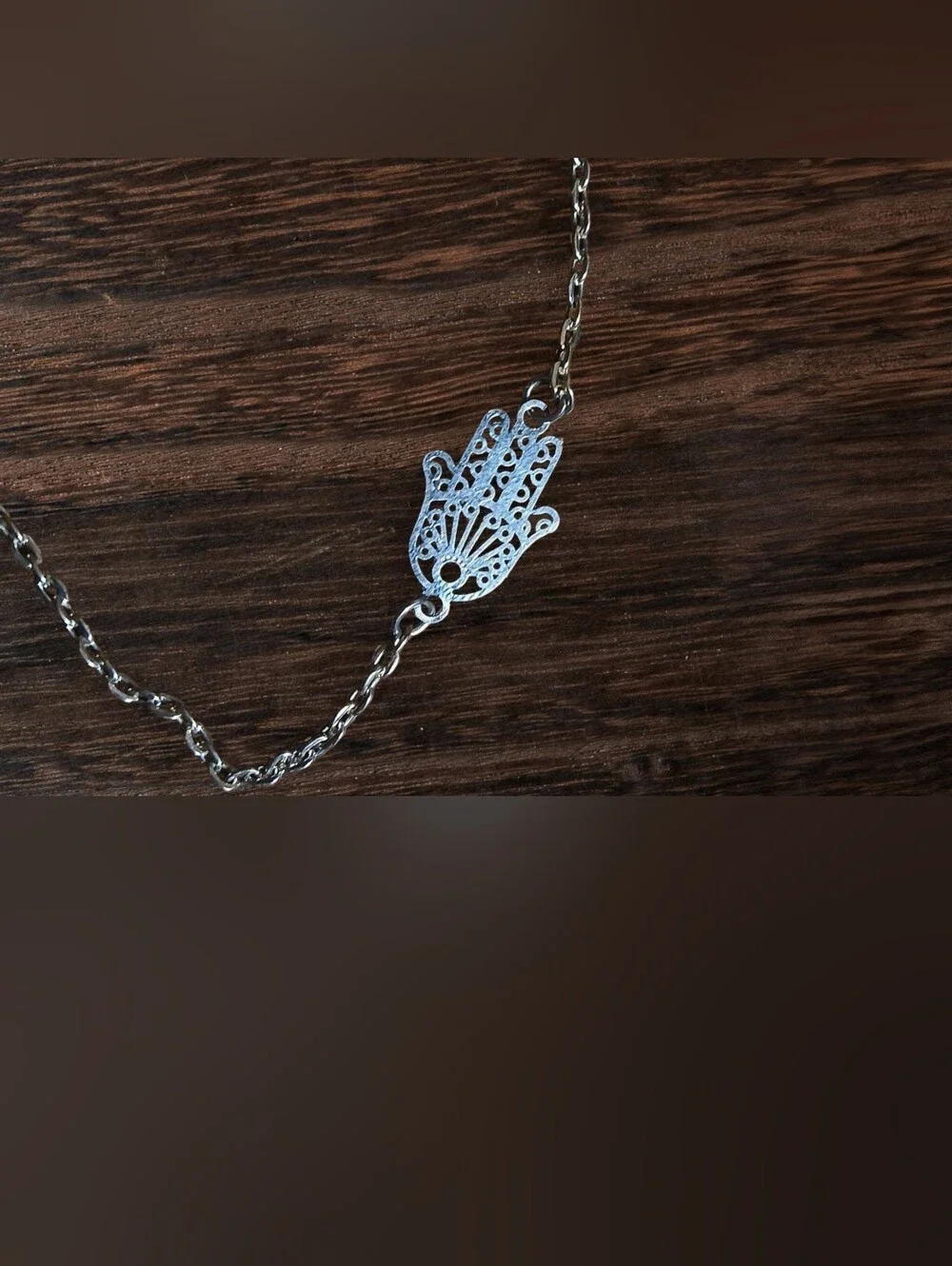Silver Dainty Hamsa Bracelet | Adjustable Boho Charm Bracelet